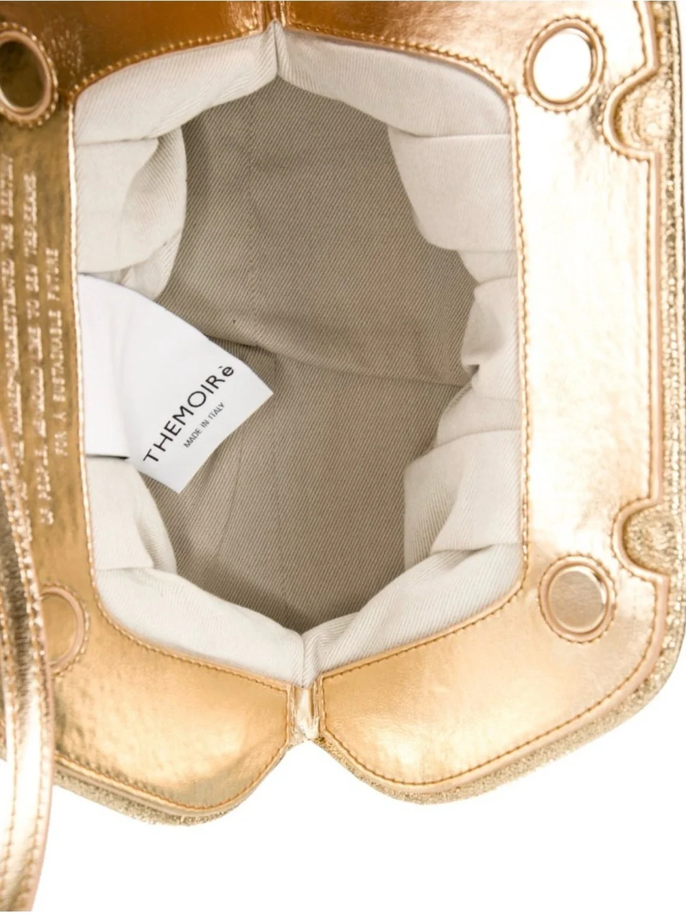 Gold Themoire Bag with Adjustable Strap